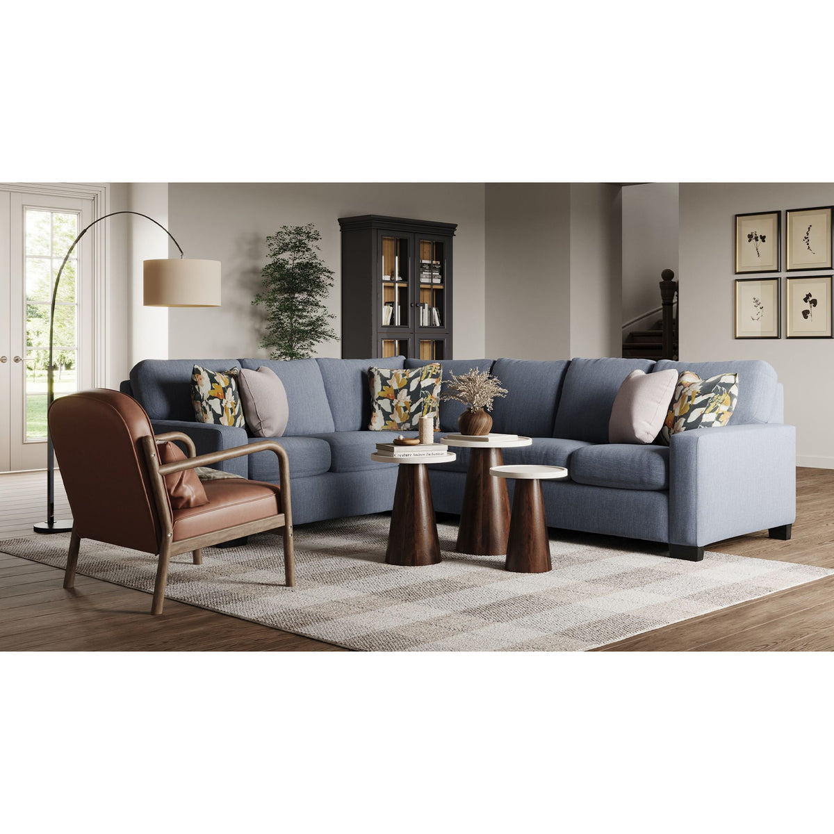 Alessandra 3 Piece Sectional - Bionic Navy Alessandra 3 Piece Sectional - Bionic Navy