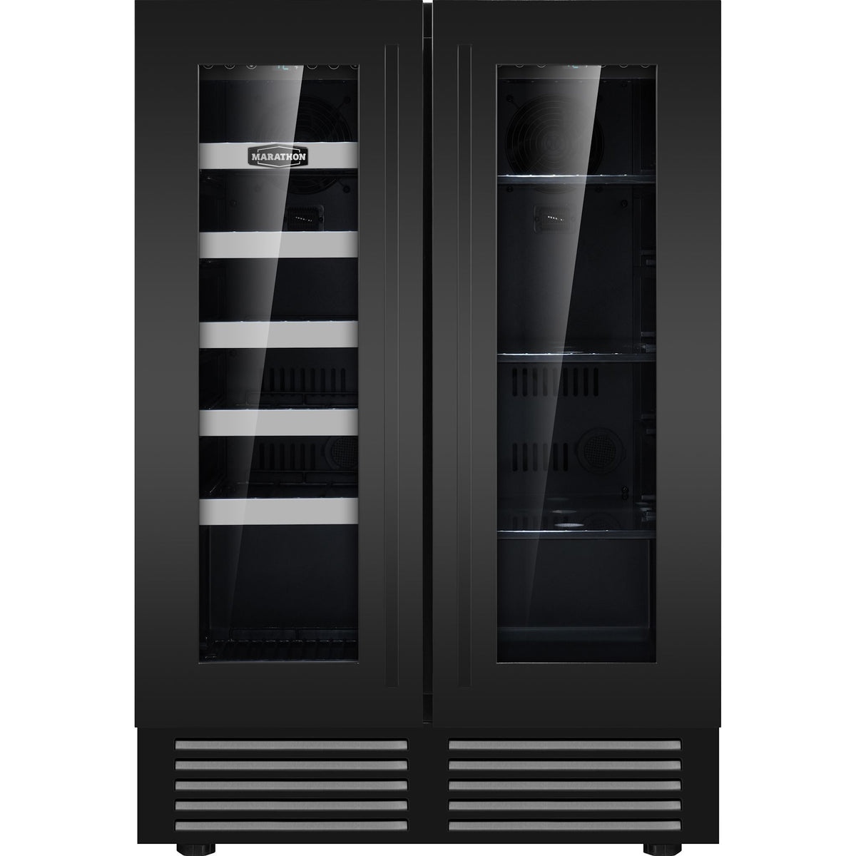 Marathon Beverage Cooler (MBWC-FDBLS-1) - Black Steel | Ernie's TV